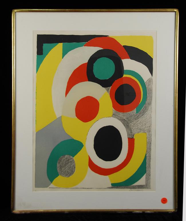 Appraisal: SONIA DELAUNAY French - BALLONS JAUNES color lithograph signed in