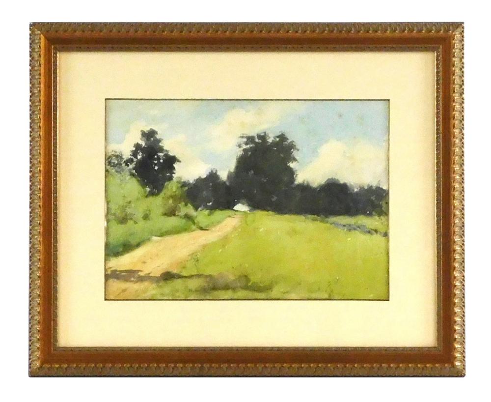 Appraisal: Fannie C Burr Connecticut - Green Landscape watercolor on paper