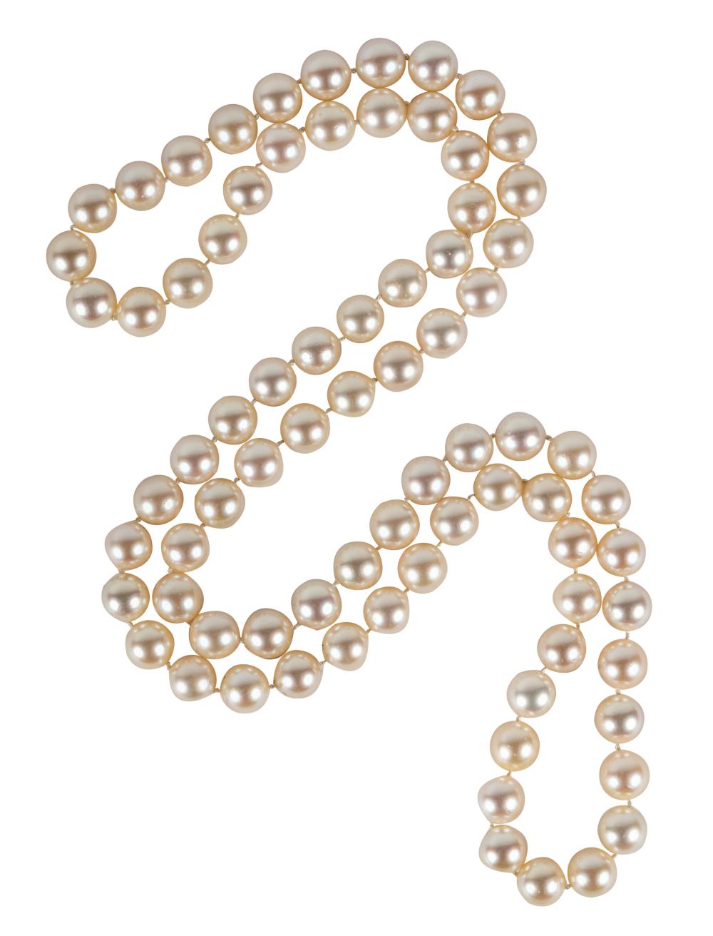 Appraisal: ATTRIBUTED TO TIFFANY CO CULTURED PEARL NECKLACEcontaining white cultured pearls