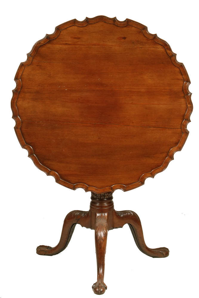 Appraisal: TILT TOP PIECRUST TEA TABLE Period Chippendale Tilt Top Table