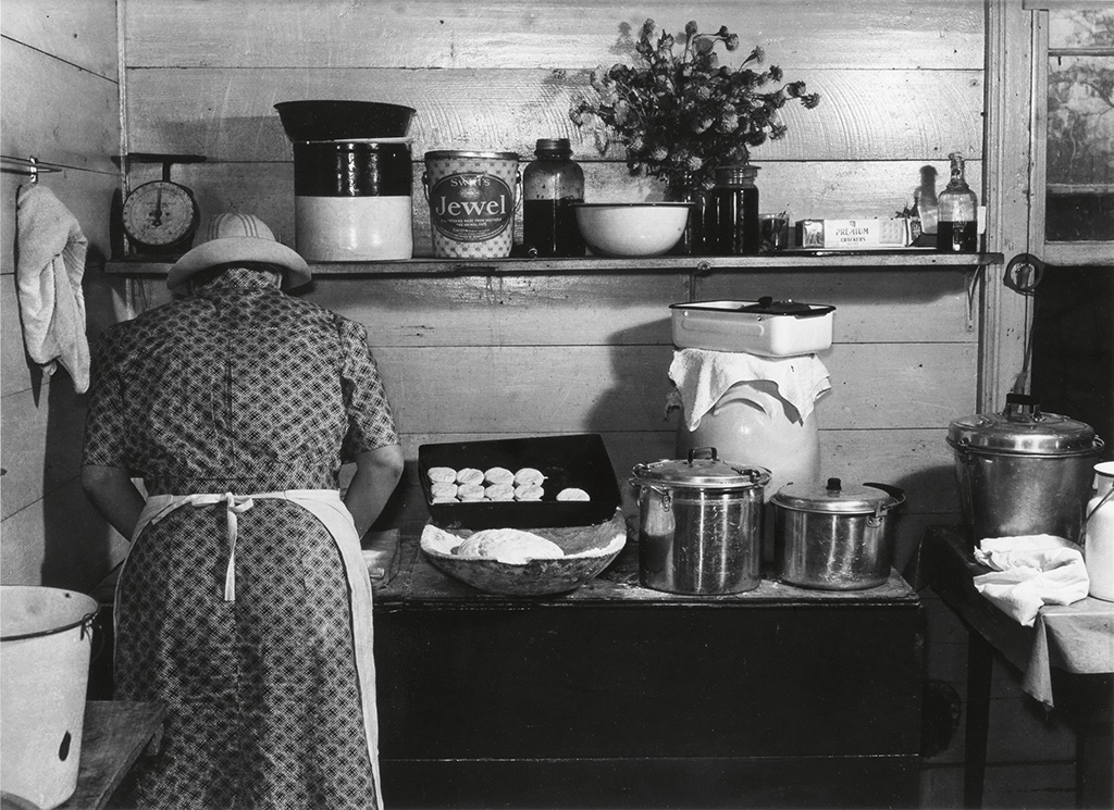 Appraisal: WOLCOTT MARION POST - Making Biscuits for Dinner on Corn