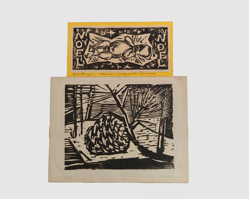 Appraisal: WERNER DREWES American - Two Woodcuts WERNER DREWES American -