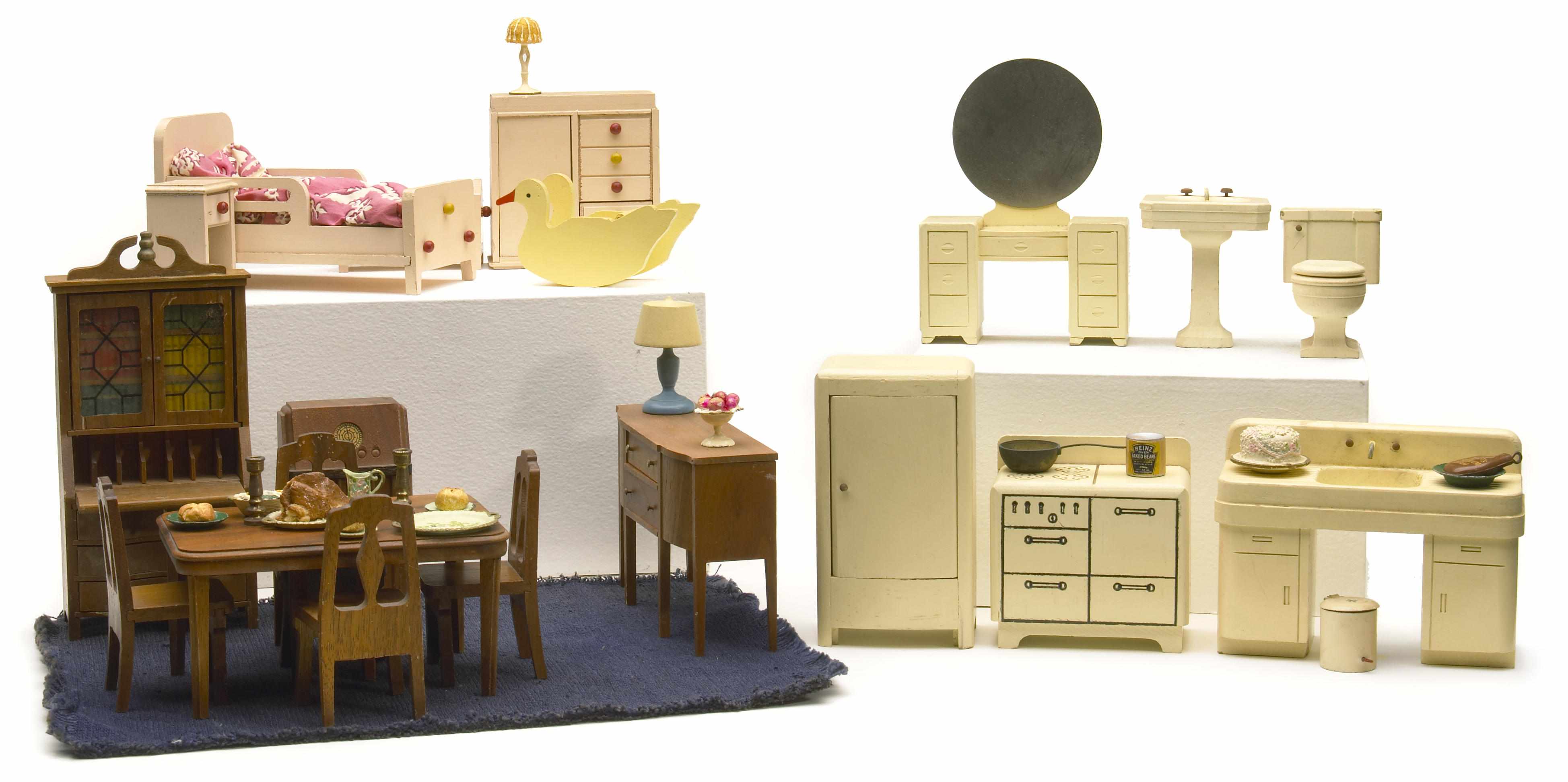 Appraisal: George Raft gifted dollhouse furniture A large group of vintage