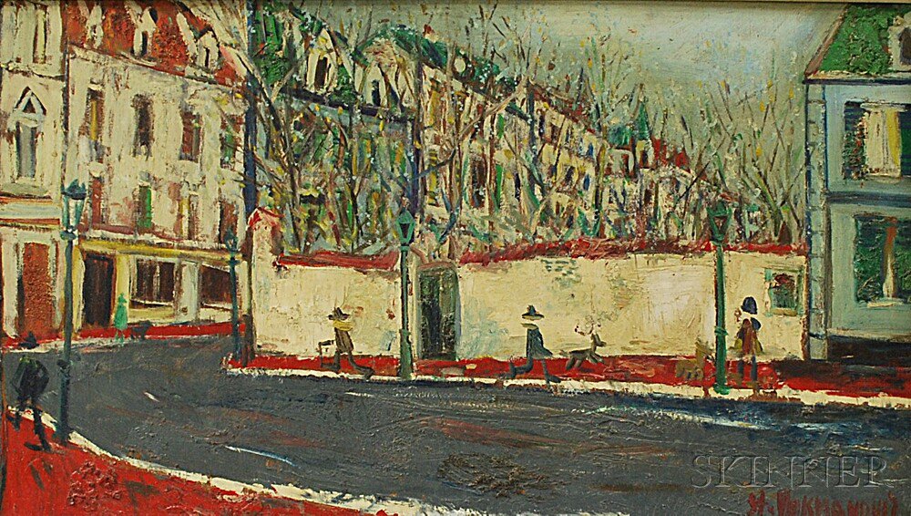 Appraisal: Stepan Vukmanovic Yugoslavian - City Street Possibly Werneck Signed St