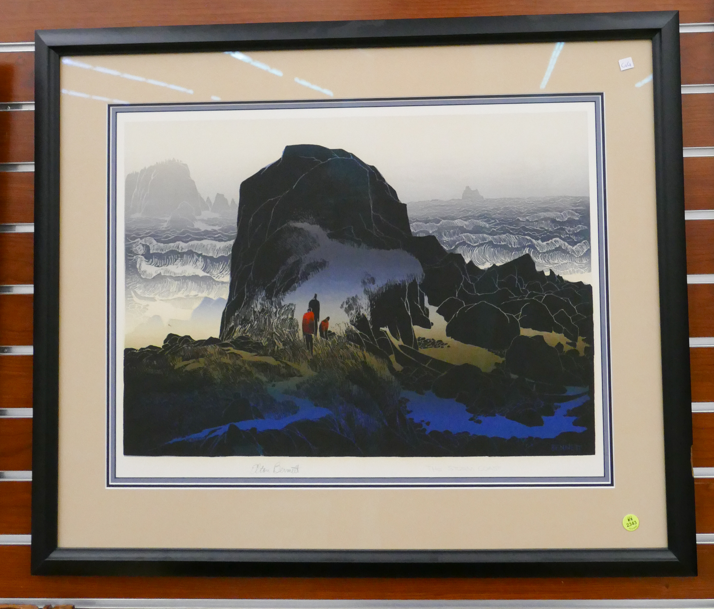 Appraisal: Elton Bennett 'The Storm Coast' Plate Signed Serigraph Framed- x