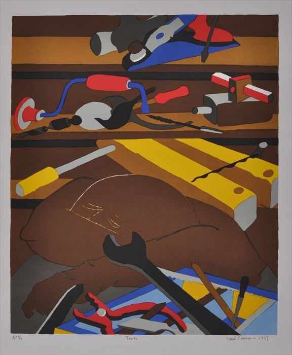 Appraisal: JACOB LAWRENCE - TOOLS Offset lithograph in colors x in