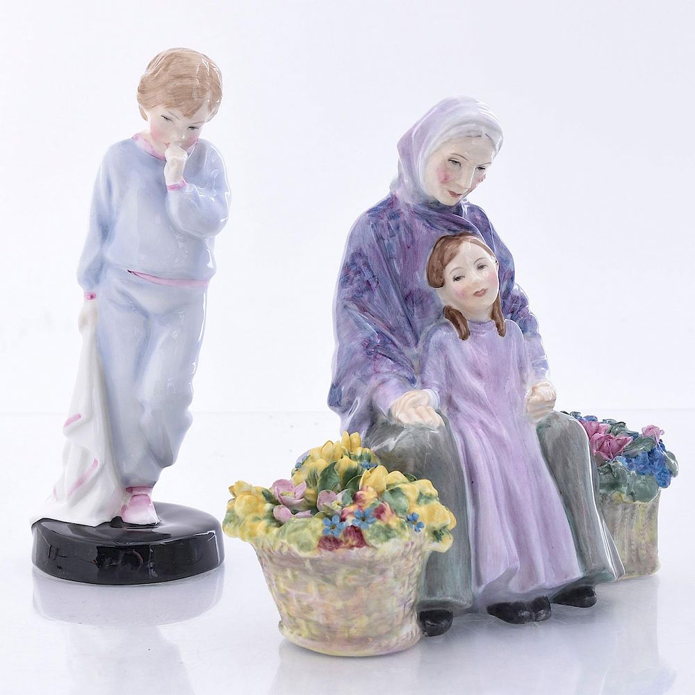 Appraisal: DOULTON FIGURINES GRANNY'S HERITAGE SLEEPY DARLING HN and HN marked