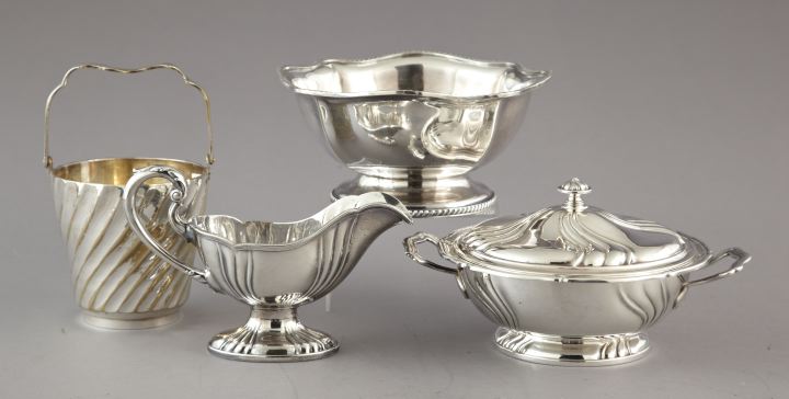 Appraisal: Interesting Four-Piece Collection of Silverplate comprised of a Reed and