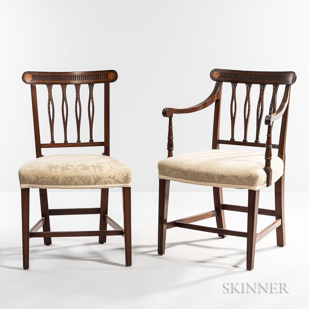 Appraisal: Set of Ten Mahogany Dining Chairs Set of Ten Mahogany