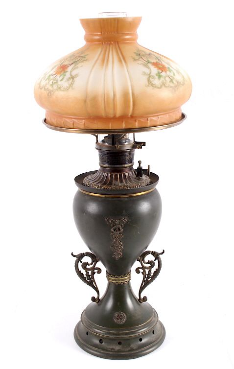 Appraisal: Victorian Full Metal Kerosene Lamp c - Offered for your