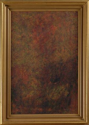 Appraisal: LE BA DANG b UNTITLED ABSTRACT IN RED Oil on