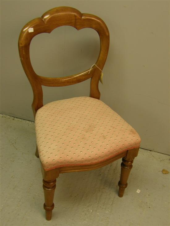 Appraisal: Set of five balloon back dining chairs