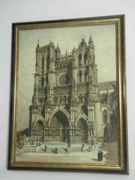 Appraisal: Edward Slocombe British - hand colored architectural engraving titled on