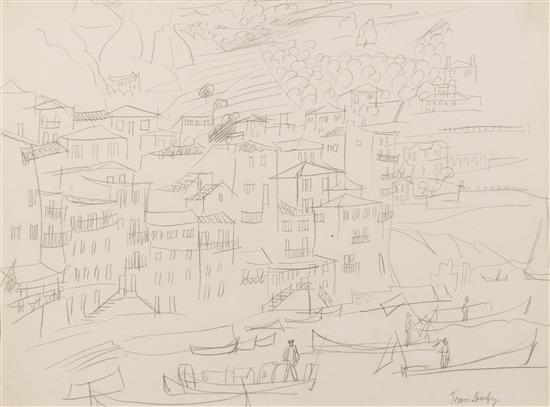 Appraisal: Sale Lot Jean Dufy French - Paysage du Sud pencil