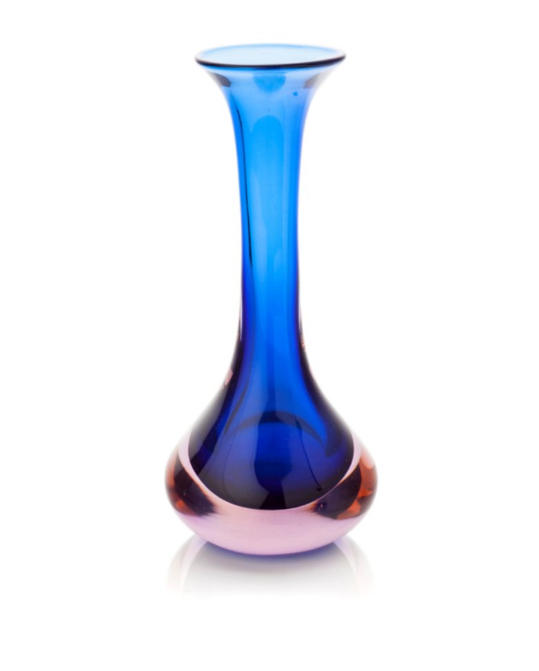 Appraisal: MURANO 'SOMMERSO' GLASS BOTTLE VASE S with a flared neck