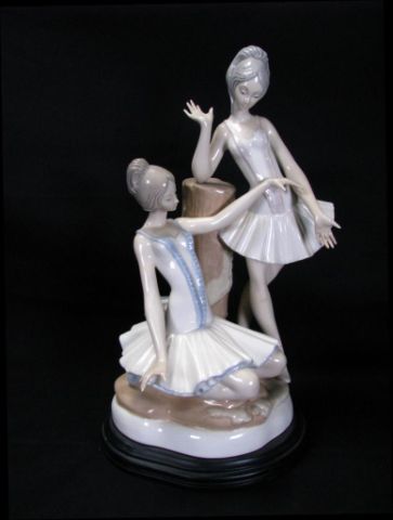 Appraisal: Unmarked Lladro Style Porcelain Ballerina Figurine inches tall has been