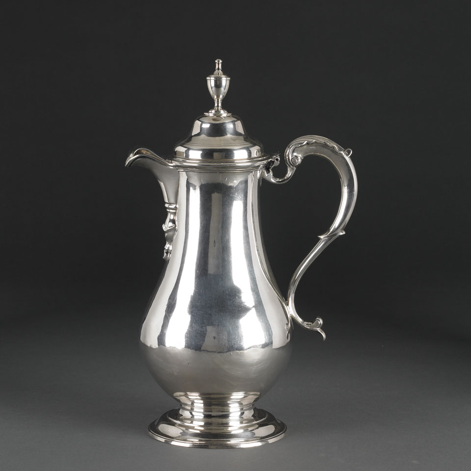 Appraisal: George III Silver Large Chocolate Pot William Taylor London height