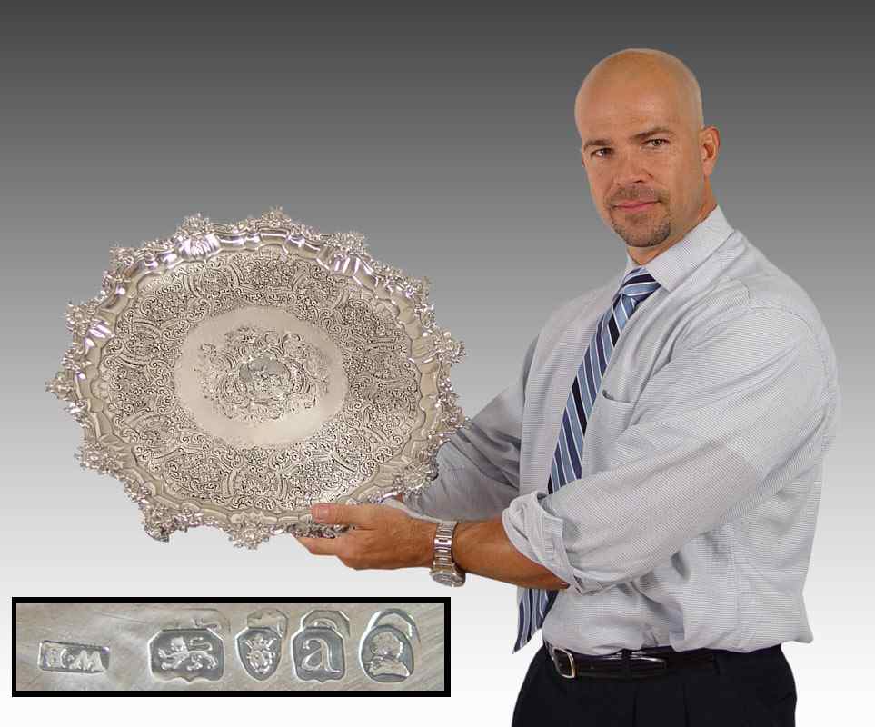 Appraisal: WILLIAM BATEMAN GEORGIAN ENGLISH SILVER SALVER Hallmarked London with William