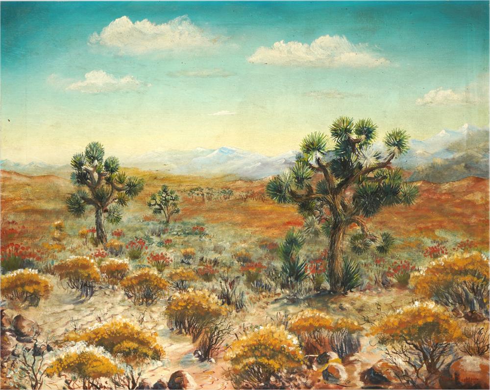 Appraisal: DANA BARTLETT - DESERT LANDSCAPEoil on canvas signed lower right