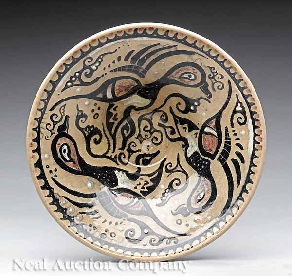 Appraisal: A Shearwater Art Pottery Bowl decorated by Walter Inglis Anderson