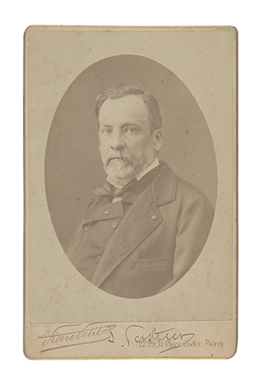 Appraisal: PASTEUR LOUIS Photograph Signed L Pasteur cabinet card image by