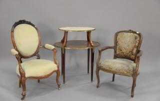 Appraisal: Three piece lot to include Louis XVI style two tier