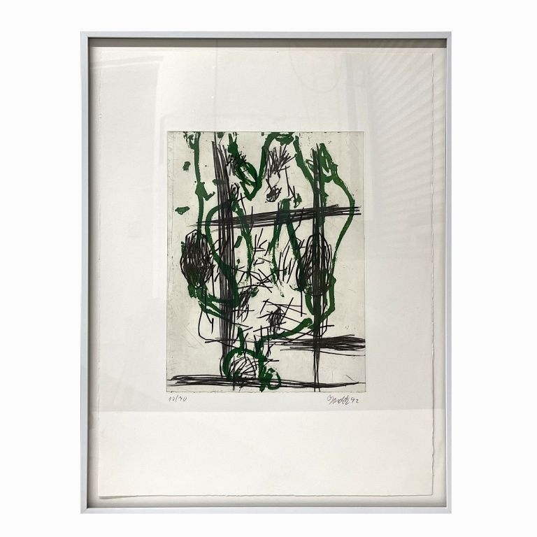 Appraisal: Georg Baselitz GERMAN Georg Baselitz GERMAN lithograph Signed Numbered Measures