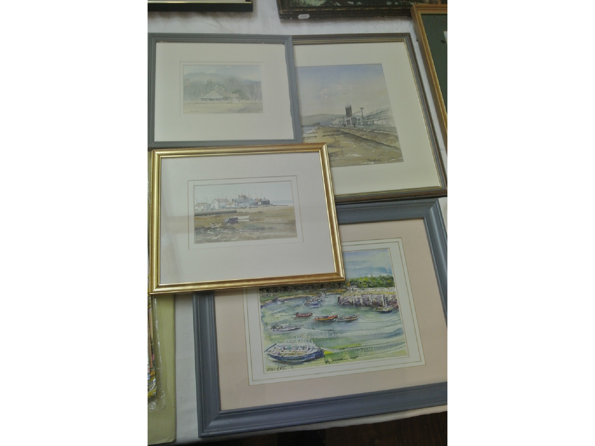 Appraisal: A collection of four th century watercolours of landscape subject