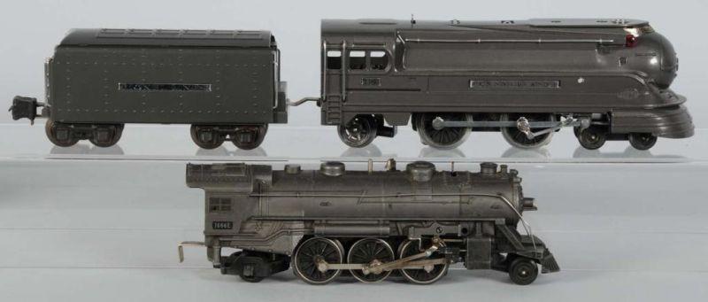 Appraisal: Lot of Lionel O-Gauge Steam Locomotives Description Pre-war Includes gun