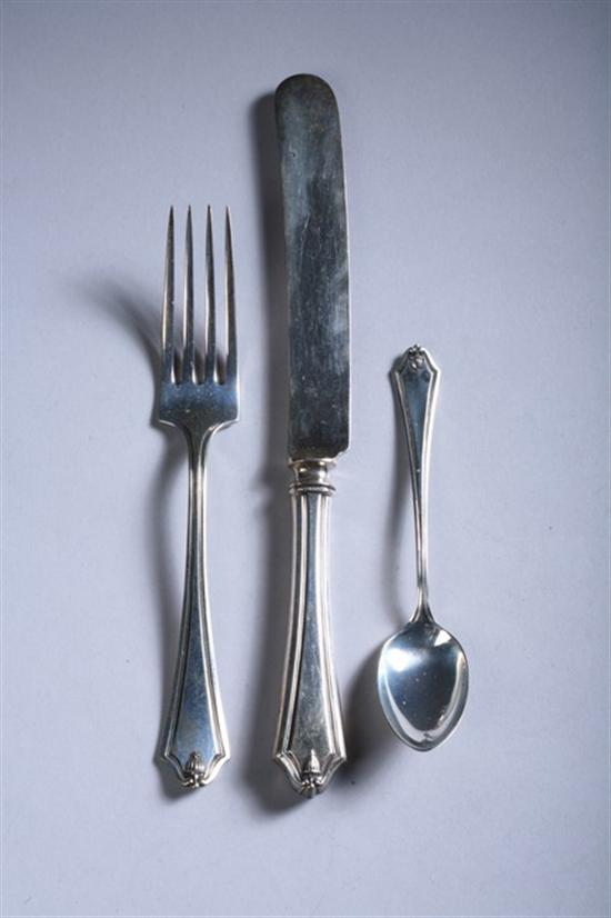 Appraisal: -PIECE WATROUS STERLING SILVER PARTIAL FLATWARE SERVICE 'Dorchester old' pattern