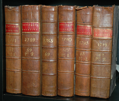 Appraisal: SIX TH CENTURY VOLUMES OF THE GENTLEMANS MAGAZINE