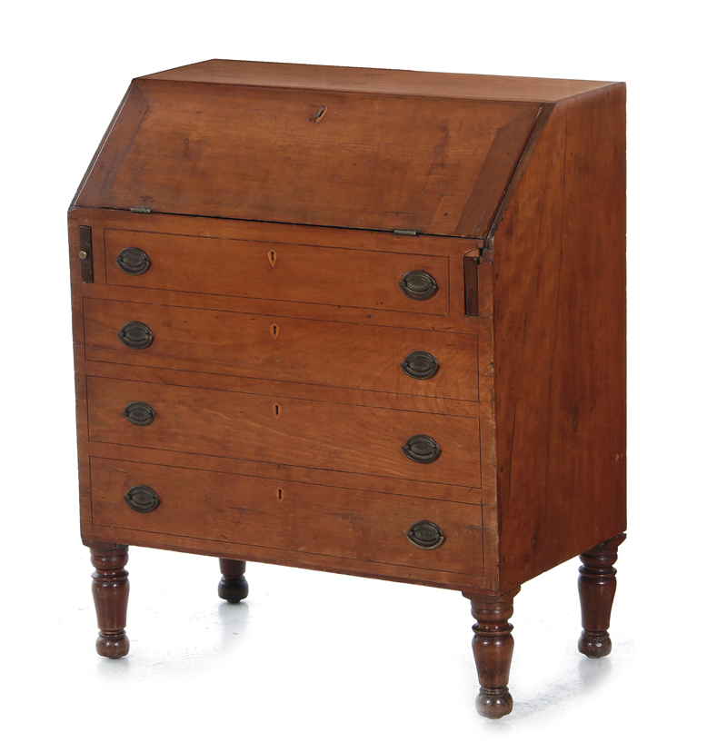 Appraisal: Southern American cherry sugar chest Kentucky early th century slant