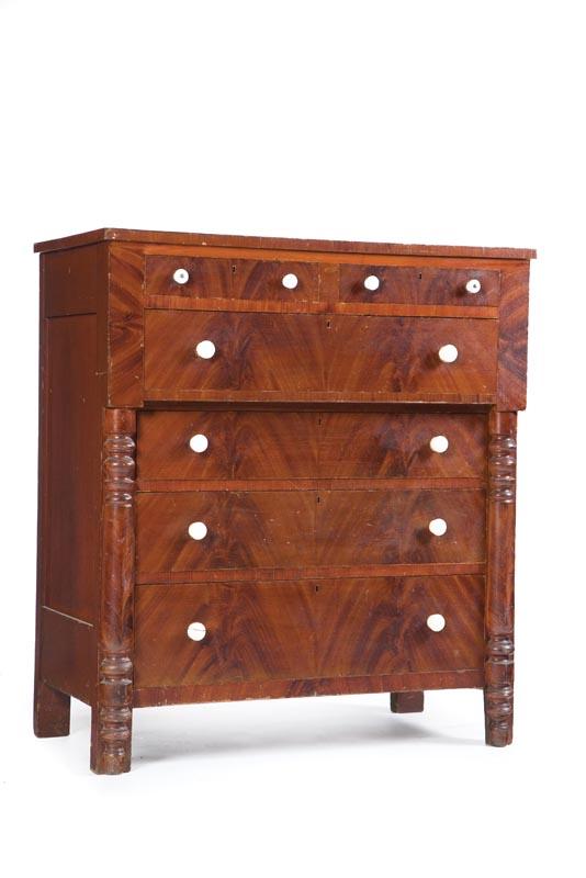 Appraisal: DECORATED CHEST OF DRAWERS Northwest Ohio possibly Fulton County mid