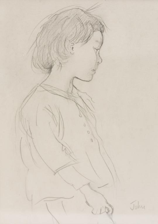 Appraisal: AUGUSTUS EDWIN JOHN O M R A - PENCIL SKETCH