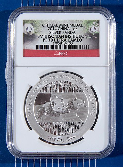 Appraisal: Silver Round ounce silver panda for the Smithsonian proof ultra