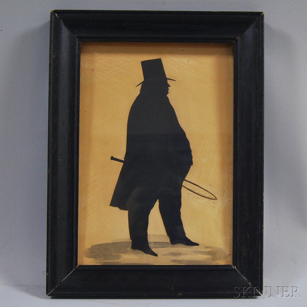 Appraisal: Framed Silhouette Portrait of James Fenner Governor of Rhode Island