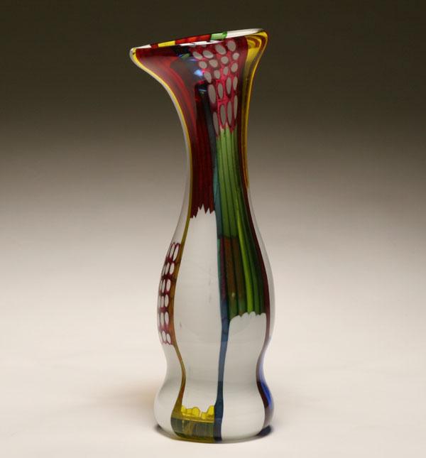 Appraisal: Anzola Fuga Murano art glass vase H Very good condition