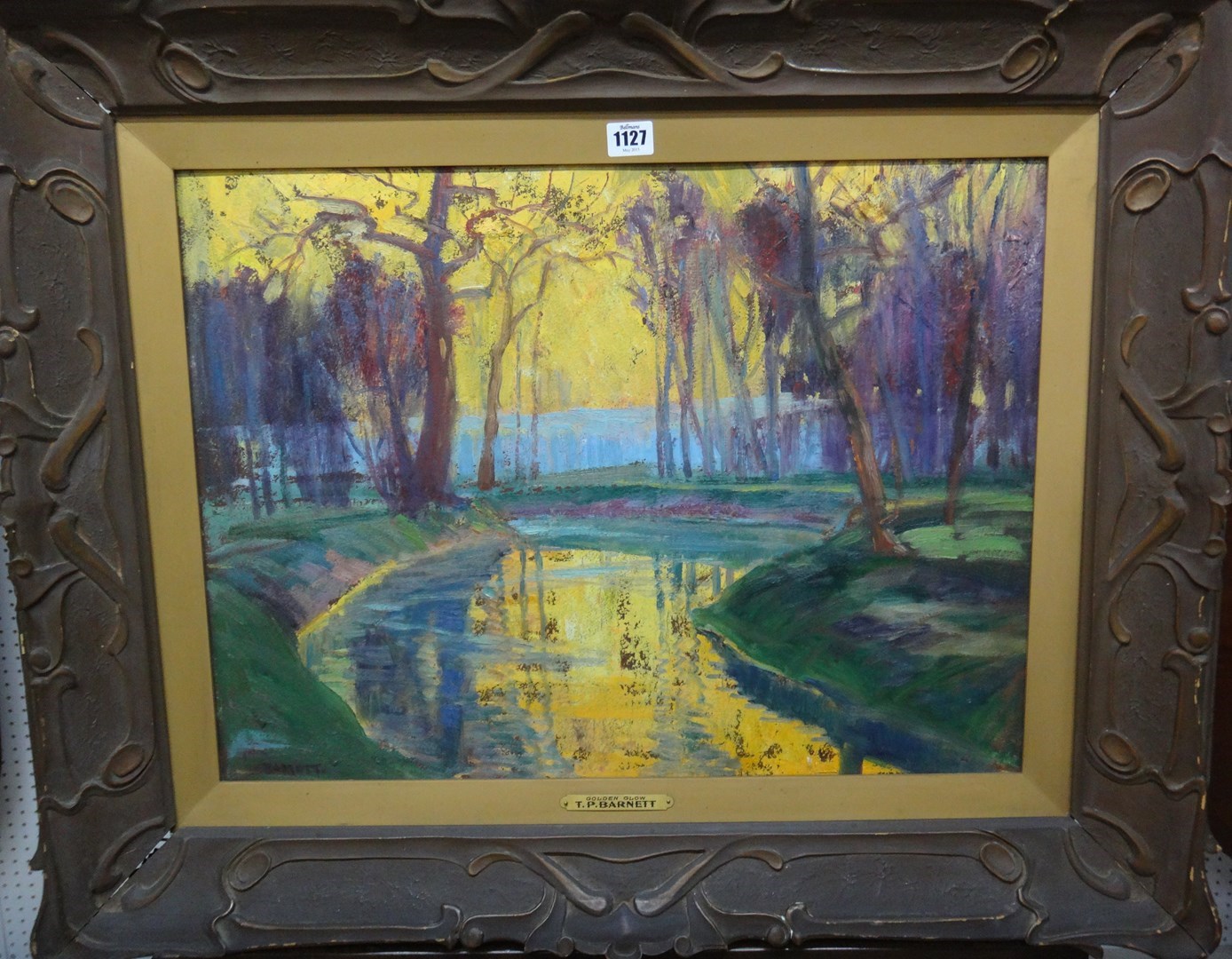 Appraisal: Thomas P Barnett - Golden Glow oil on board signed