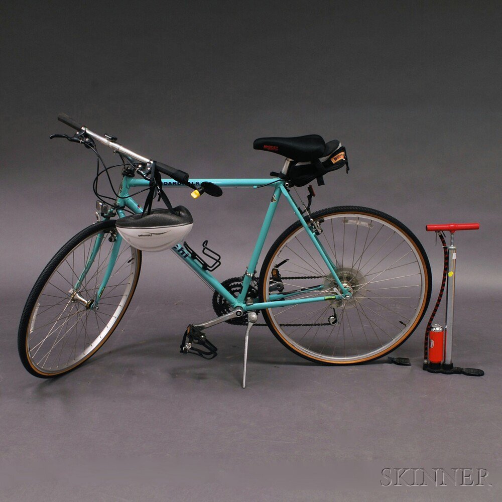 Appraisal: Bianchi Boardwalk Bicycle and Assorted Biking Accessories including a helmet