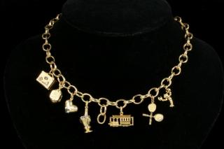 Appraisal: NECKLACE K Yellow Gold Tiffany Co Necklace with charms includes