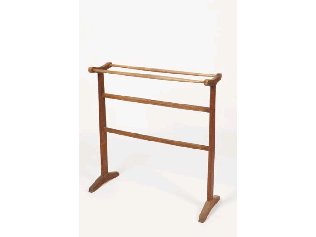 Appraisal: ERNEST W GIMSON AN OAK TOWEL RAIL with two turned