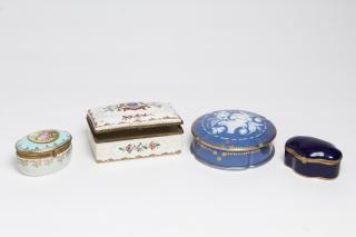 Appraisal: Assorted Porcelain Boxes including Limoges Two Limoges one Arnart one