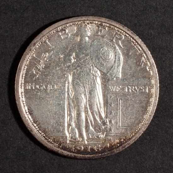 Appraisal: United States standing Liberty type silver quarter dollar Type I