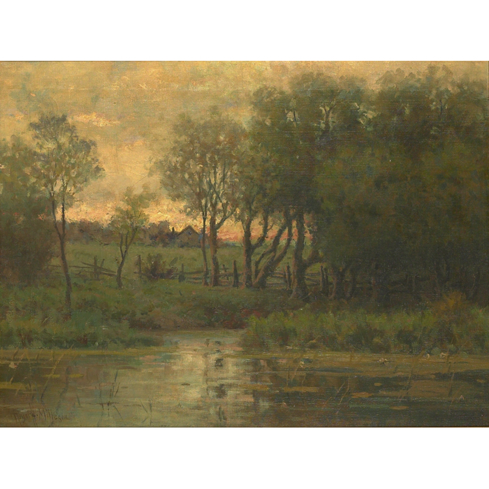 Appraisal: Royal Hill Milleson Landscape c oil on canvas