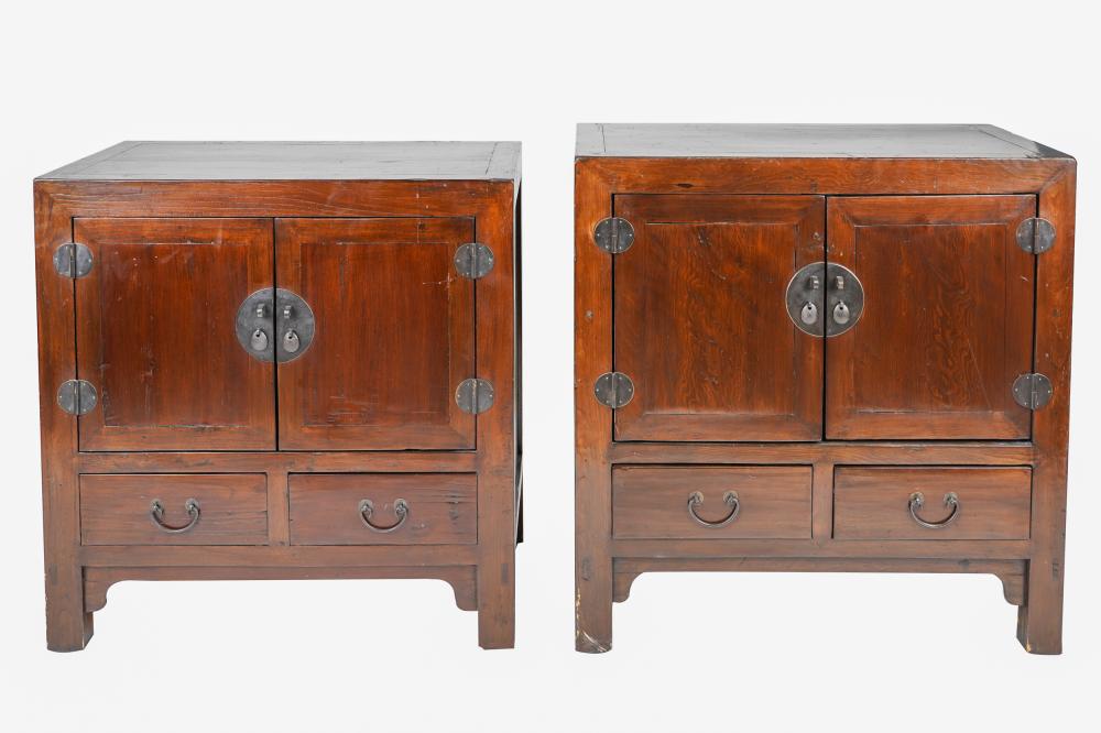 Appraisal: PAIR OF CHINESE STYLE SIDE CABINETSeach with a pair of