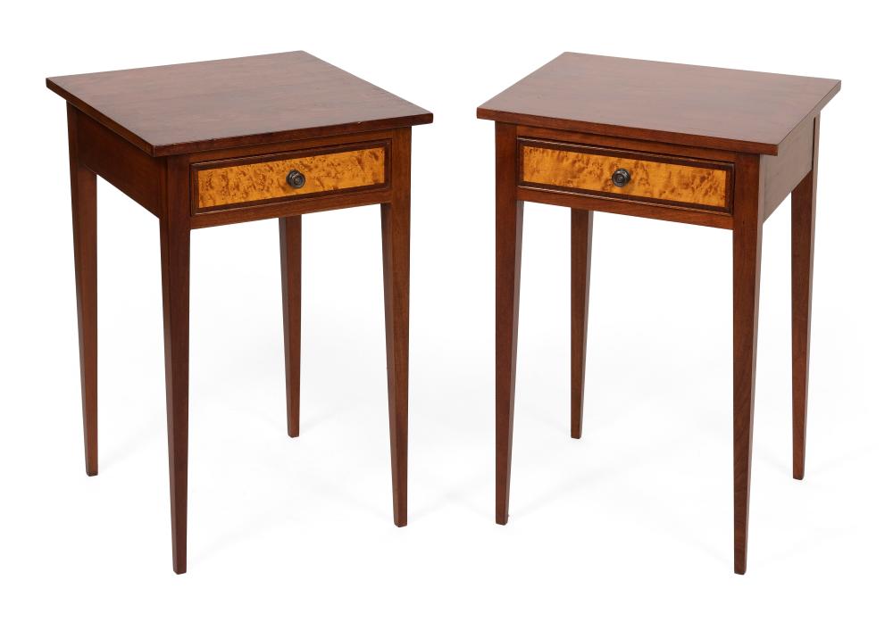 Appraisal: TWO ELDRED WHEELER ONE-DRAWER STANDS MASSACHUSETTS TH CENTURY HEIGHTS WIDTHS