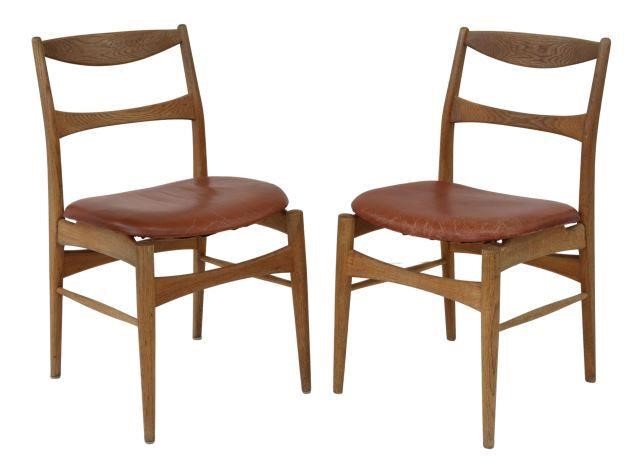 Appraisal: pair Swedish mid-century modern side chairs c s having a