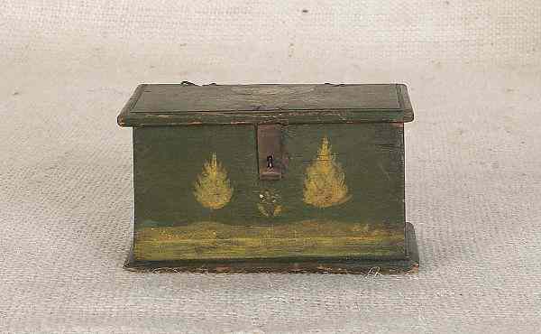 Appraisal: Jonas Weber Lancaster County Pennsylvania ca decorated trinket box the