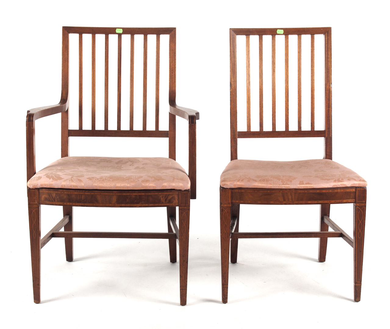 Appraisal: Six Federal style mahogany dining chairs mid- th century comprising