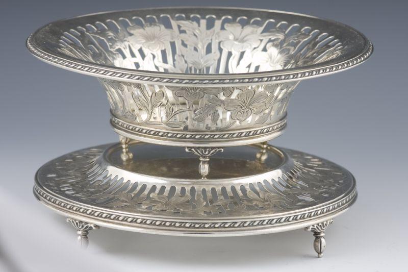 Appraisal: George Henckel Co Sterling -Part Bon-Bon Dish early th c